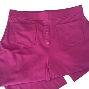 HALARA Pink High Waisted Button Multiple Pockets Straight Leg Casual Pants Sz XL